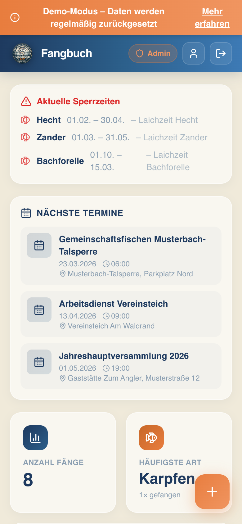 Dashboard auf dem Smartphone